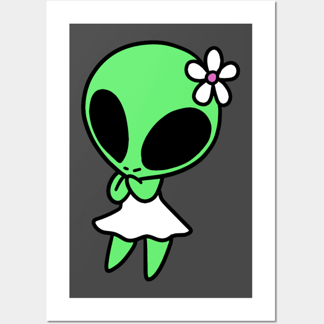 Flower Alien Wall Art by saradaboru